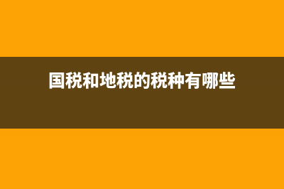 国税和地税的税号是一样的吗? (国税和地税的税种有哪些)
