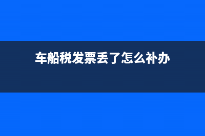 车船税发票丢了能补吗？ (车船税发票丢了怎么补办)