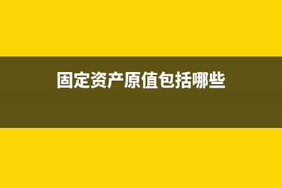 固定资产原值，净值？ (固定资产原值包括哪些)