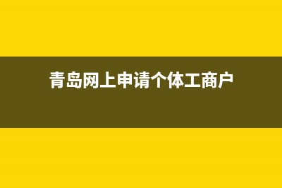 青岛网上申请个体户营业执照流程？ (青岛网上申请个体工商户)