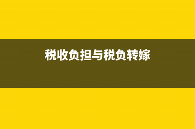 税收负担转嫁方式？ (税收负担与税负转嫁)