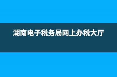 湖南电子税务局登录初始密码(湖南电子税务局操作手册) (湖南电子税务局网上办税大厅)