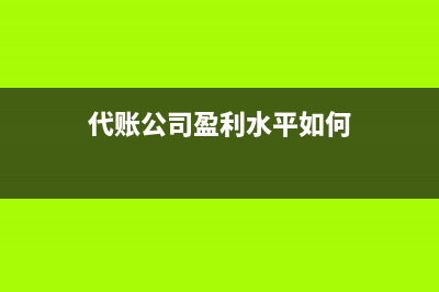代账公司盈利模式？ (代账公司盈利水平如何)