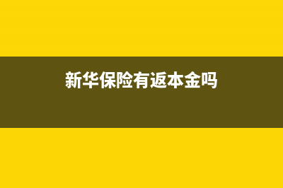 新华保险返点正常返几个点？ (新华保险有返本金吗)