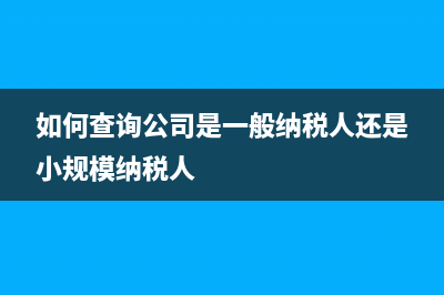 如何查询公司是否开过发票？ (如何查询公司是一般纳税人还是小规模纳税人)