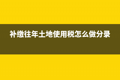 补交以前的土地税和房产税怎么记账？ (补缴往年土地使用税怎么做分录)