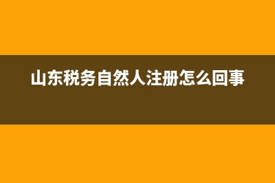 山东税务自然人注册后登录不上？ (山东税务自然人注册怎么回事)