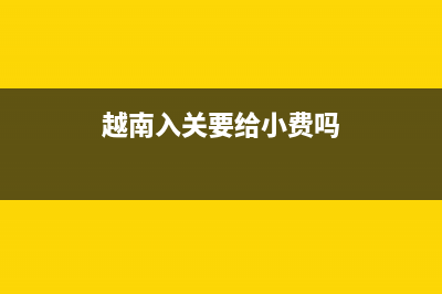 越南入境关税(越南入境关税多少) (越南入关要给小费吗)