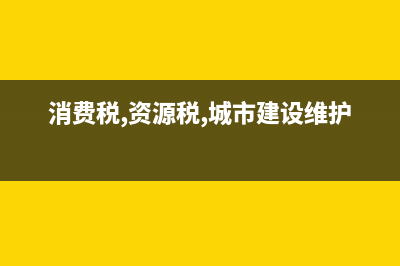 消费税、资源税、营业税 (消费税,资源税,城市建设维护税)