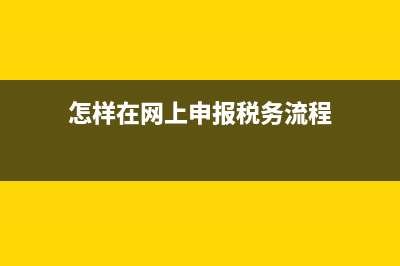 怎样在网上申报纳税 (怎样在网上申报税务流程)