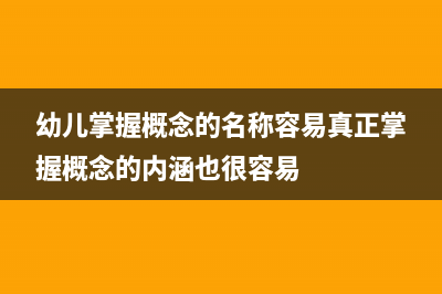 幼儿掌握概念的一般特点是什么？ (幼儿掌握概念的名称容易真正掌握概念的内涵也很容易)