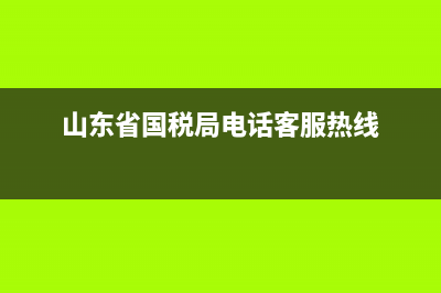 山东国税务(国家税务局山东分局官网) (山东省国税局电话客服热线)